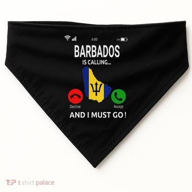 Barbados Is Calling Barbados Flag Vacation Barbados USA-Made Doggie Bandana