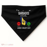 Barbados Is Calling Barbados Flag Vacation Barbados USA-Made Doggie Bandana thumb 0