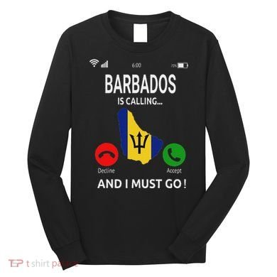 Barbados Is Calling Barbados Flag Vacation Barbados Long Sleeve Shirt