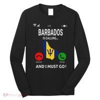 Barbados Is Calling Barbados Flag Vacation Barbados Long Sleeve Shirt thumb 0