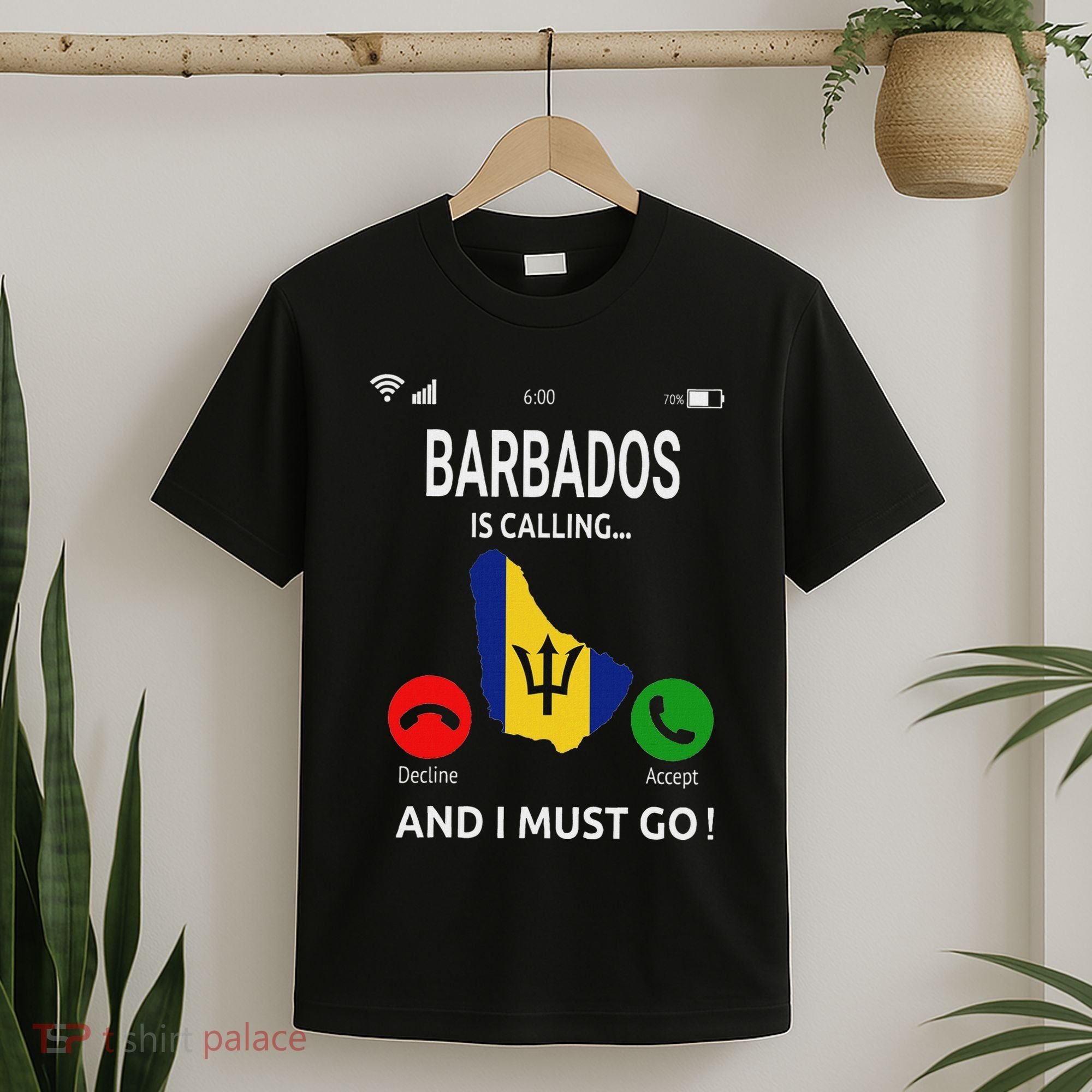 Barbados Is Calling Barbados Flag Vacation Barbados T-Shirt
