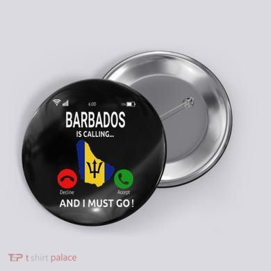 Barbados Is Calling Barbados Flag Vacation Barbados Button