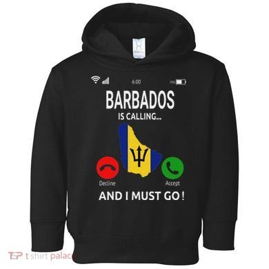 Barbados Is Calling Barbados Flag Vacation Barbados Toddler Hoodie