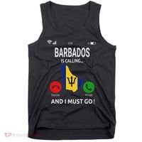 Barbados Is Calling Barbados Flag Vacation Barbados Tank Top thumb 0