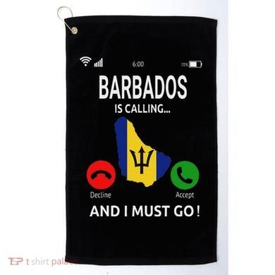 Barbados Is Calling Barbados Flag Vacation Barbados Golf Towel