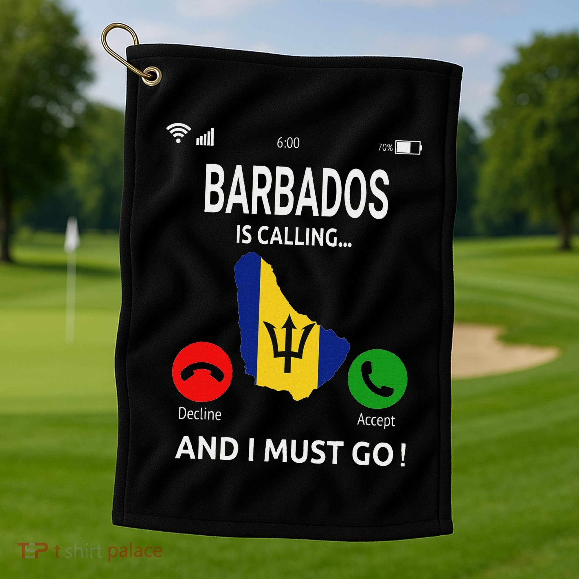Barbados Is Calling Barbados Flag Vacation Barbados Golf Towel