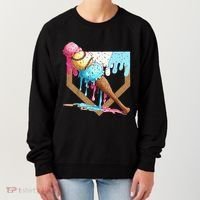 Baseball Ice Cream Dripping Drip Women's Sweatshirt thumb 0