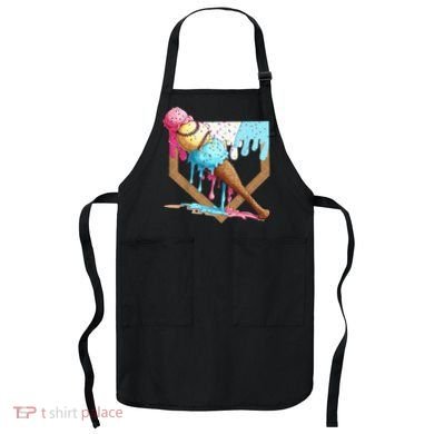 Baseball Ice Cream Dripping Drip Apron