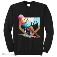 Baseball Ice Cream Dripping Drip Sweatshirt thumb 0