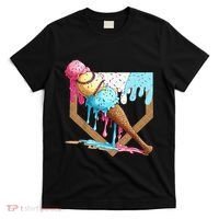 Baseball Ice Cream Dripping Drip T-Shirt thumb 0