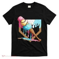 Baseball Ice Cream Dripping Drip T-Shirt thumb 0