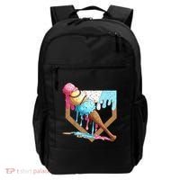 Baseball Ice Cream Dripping Drip Backpack thumb 0