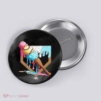 Baseball Ice Cream Dripping Drip Button thumb 0
