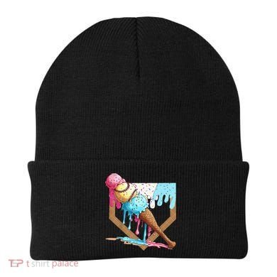 Baseball Ice Cream Dripping Drip Beanie