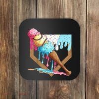 Baseball Ice Cream Dripping Drip Coaster thumb 0