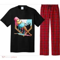 Baseball Ice Cream Dripping Drip Pajama Set thumb 0