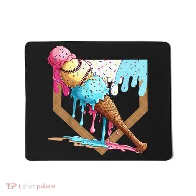 Baseball Ice Cream Dripping Drip Mousepad