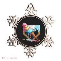 Baseball Ice Cream Dripping Drip Ornament thumb 0
