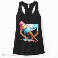 Baseball Ice Cream Dripping Drip Women's Tank Top thumb 0