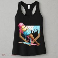 Baseball Ice Cream Dripping Drip Women's Tank Top thumb 3