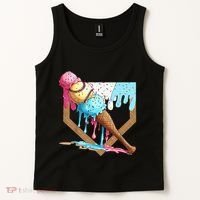 Baseball Ice Cream Dripping Drip Tank Top thumb 2