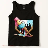 Baseball Ice Cream Dripping Drip Tank Top thumb 2
