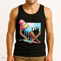 Baseball Ice Cream Dripping Drip Tank Top thumb 3