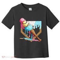 Baseball Ice Cream Dripping Drip Toddler T-Shirt thumb 0