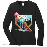 Baseball Ice Cream Dripping Drip Women's Long Sleeve Shirt thumb 0