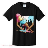 Baseball Ice Cream Dripping Drip Kids T-Shirt thumb 0