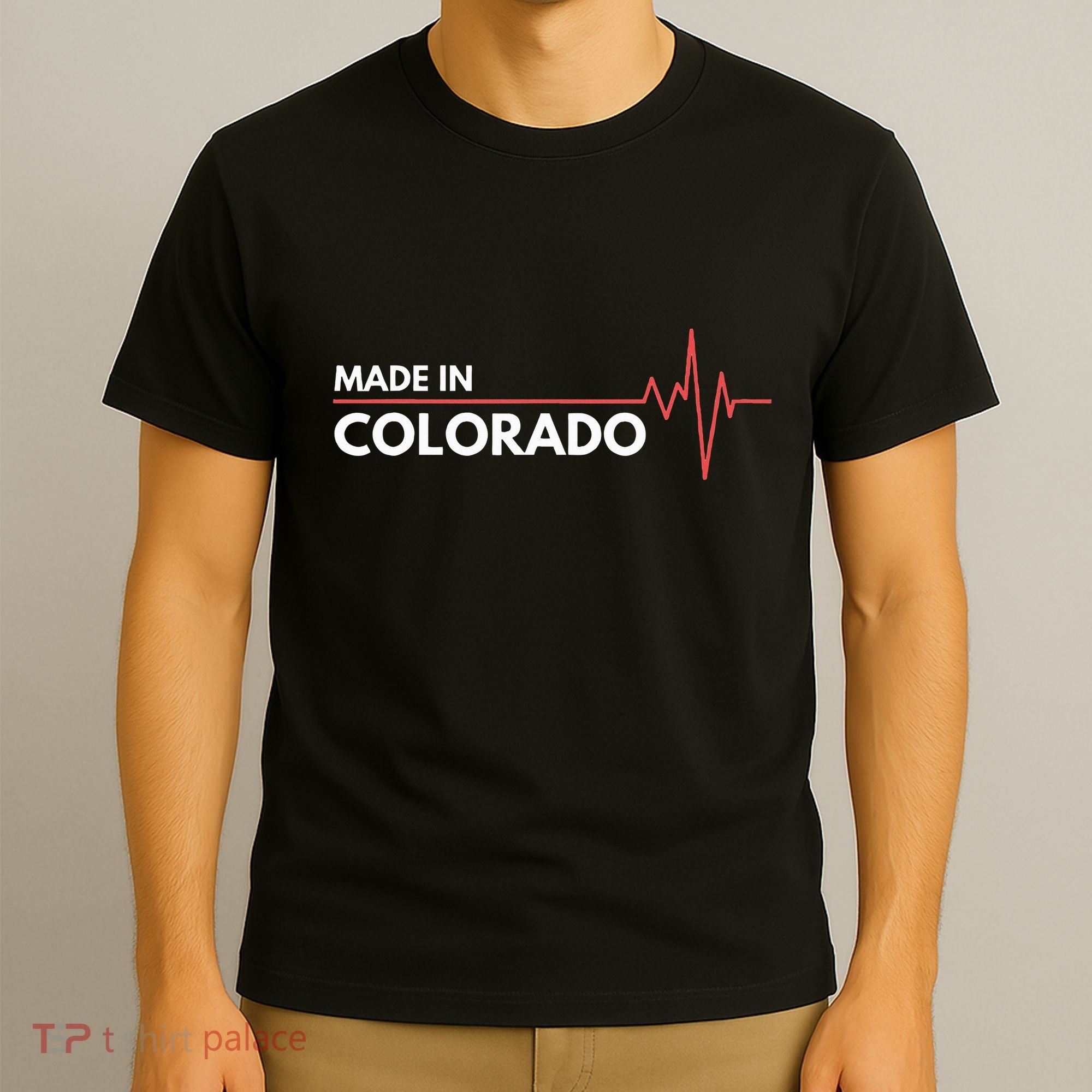 Born In Colorado Heartbeat Place Of Birth T-Shirt