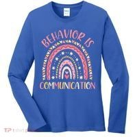 Behavior Is Communication Special Education Sped Teacher Gift Women's Long Sleeve Shirt thumb 0