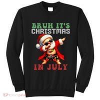 Bruh ItS Christmas In July Dabbing Santa Beach Vacation Sweatshirt thumb 0