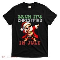 Bruh ItS Christmas In July Dabbing Santa Beach Vacation T-Shirt thumb 0