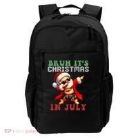 Bruh ItS Christmas In July Dabbing Santa Beach Vacation Backpack thumb 0