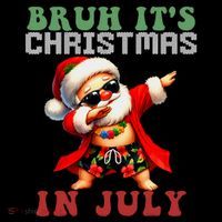 Bruh ItS Christmas In July Dabbing Santa Beach Vacation Coffee Mug thumb 5