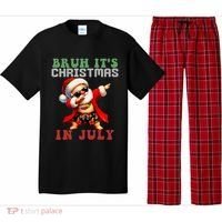 Bruh ItS Christmas In July Dabbing Santa Beach Vacation Pajama Set thumb 0