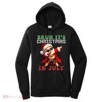 Bruh ItS Christmas In July Dabbing Santa Beach Vacation Women's Hoodie thumb 0