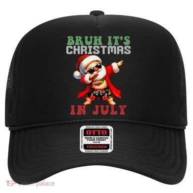 Bruh ItS Christmas In July Dabbing Santa Beach Vacation Hat