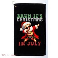 Bruh ItS Christmas In July Dabbing Santa Beach Vacation Golf Towel thumb 0
