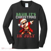 Bruh ItS Christmas In July Dabbing Santa Beach Vacation Kids Long Sleeve Shirt thumb 0
