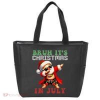 Bruh ItS Christmas In July Dabbing Santa Beach Vacation Tote Bag thumb 0