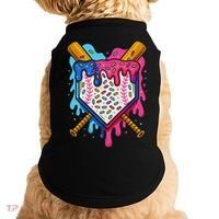 Baseball Ice Cream Drip Baseball Doggie Tank thumb 0