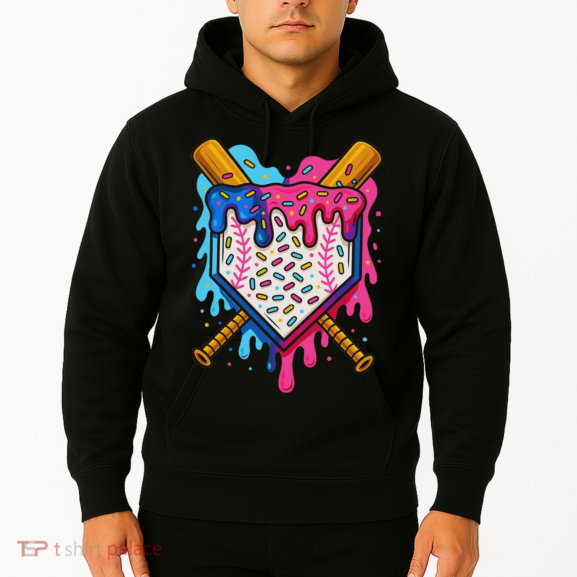 Baseball Ice Cream Drip Baseball Hoodie
