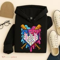 Baseball Ice Cream Drip Baseball Hoodie thumb 4