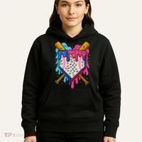 Baseball Ice Cream Drip Baseball Hoodie thumb 5