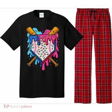 Baseball Ice Cream Drip Baseball Pajama Set