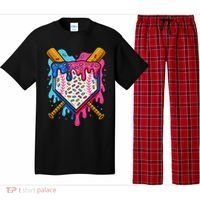 Baseball Ice Cream Drip Baseball Pajama Set thumb 0