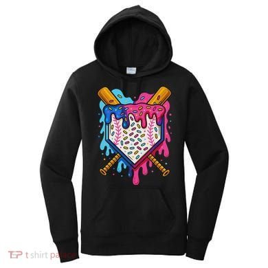 Baseball Ice Cream Drip Baseball Women's Hoodie