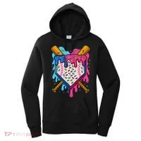 Baseball Ice Cream Drip Baseball Women's Hoodie thumb 0